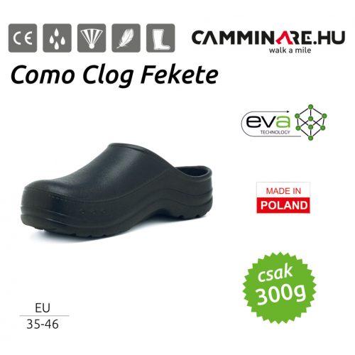 Camminare COMO CLOG SRB fekete klumpa