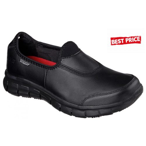 Skechers - RELAXED FIT - dámske kožené topánky - ČIERNE